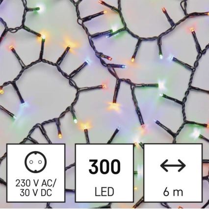 LED Zunanja božična veriga 300xLED/11m IP44 multicolor