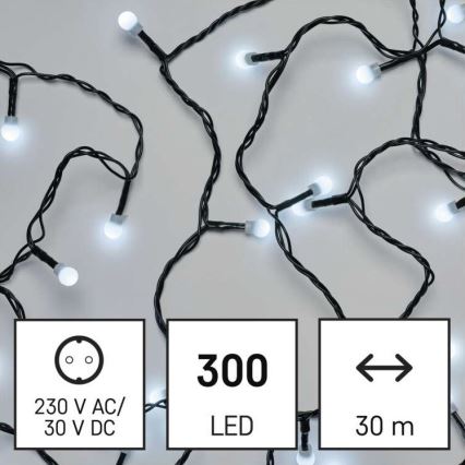 LED Zunanja božična veriga 300xLED/35m IP44 hladna bela