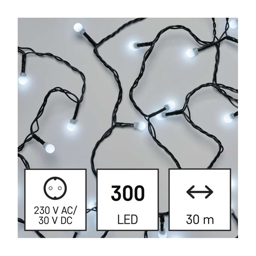 LED Zunanja božična veriga 300xLED/35m IP44 hladna bela