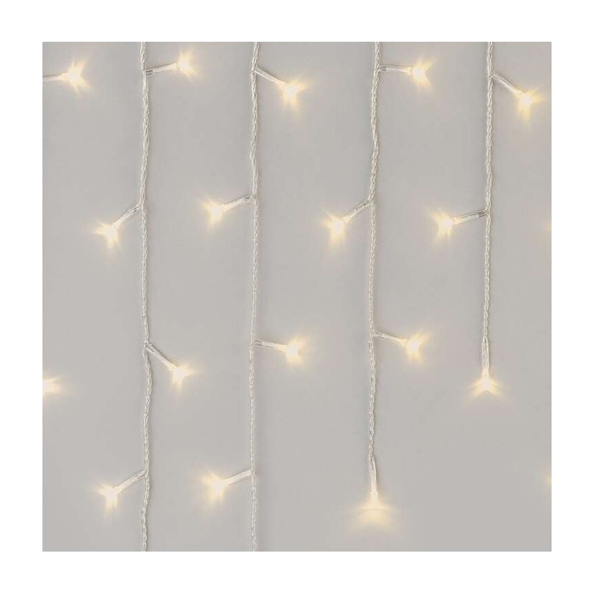 LED Zunanja božična veriga 300xLED/8 načinov 10m IP44 topla bela + Daljinski upravljalnik