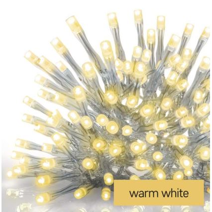 LED Zunanja božična veriga 300xLED/8 načinov 10m IP44 topla bela + Daljinski upravljalnik