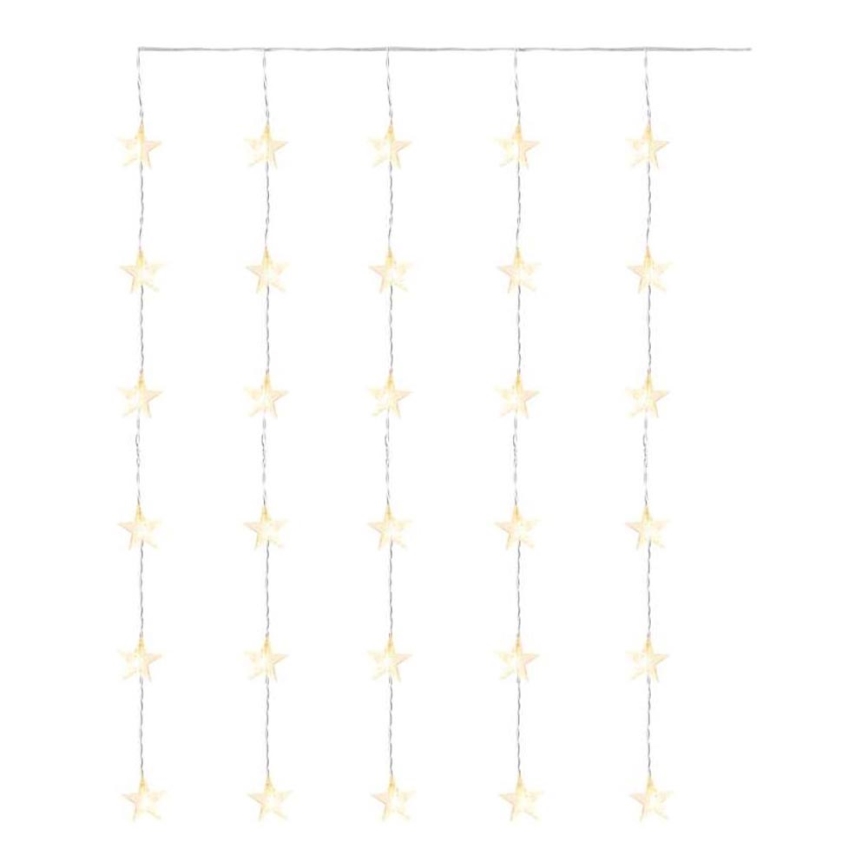 LED Zunanja božična veriga 30xLED/3,9m IP44 zvezde