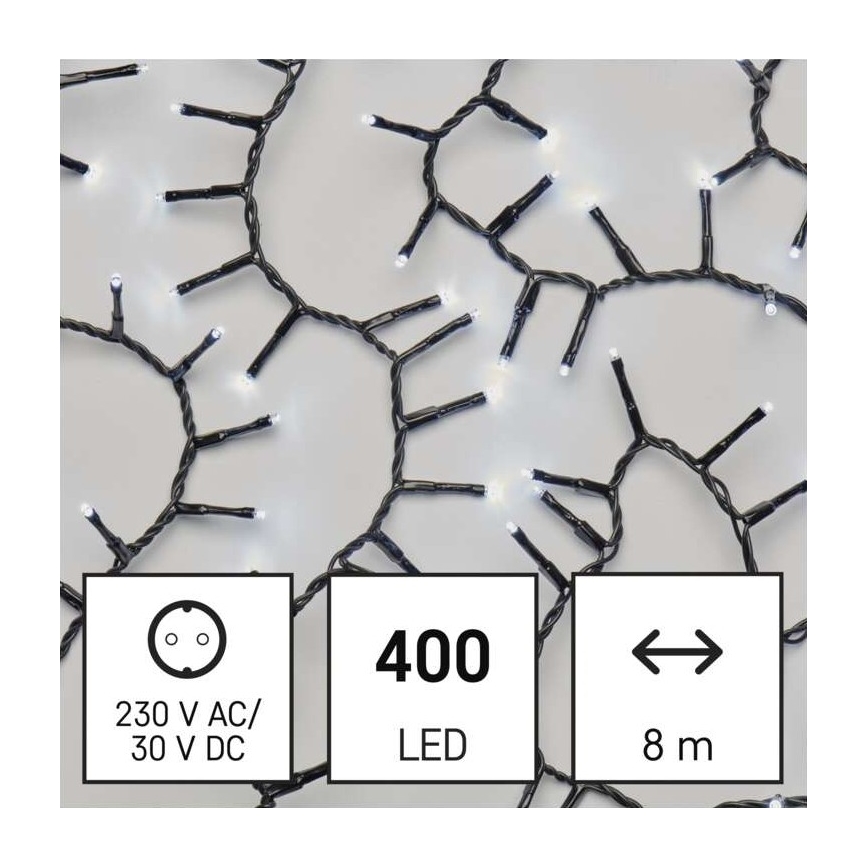 LED Zunanja božična veriga 400xLED/13m IP44 hladna bela
