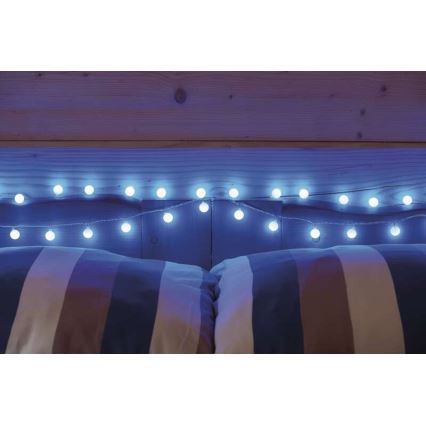 LED Zunanja božična veriga 40xLED/9m IP44 modra