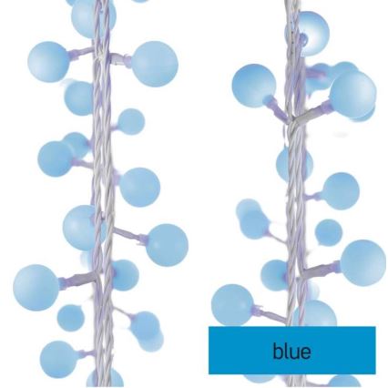 LED Zunanja božična veriga 40xLED/9m IP44 modra