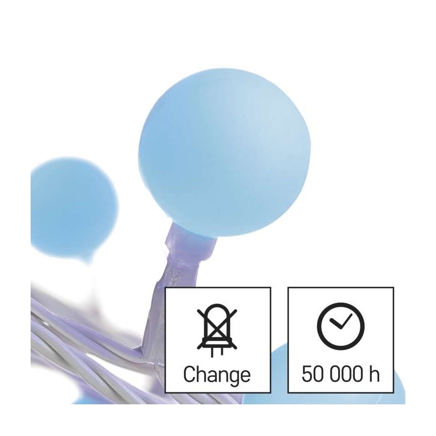 LED Zunanja božična veriga 40xLED/9m IP44 modra