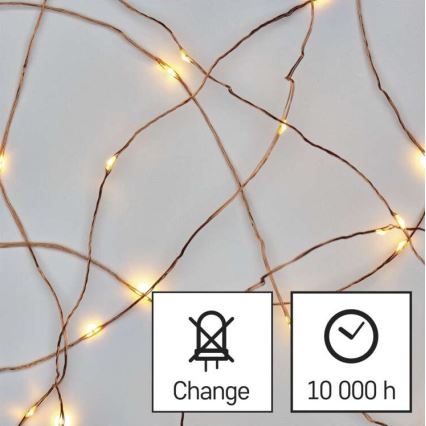 LED Zunanja božična veriga 40xLED/9m IP44 topla bela