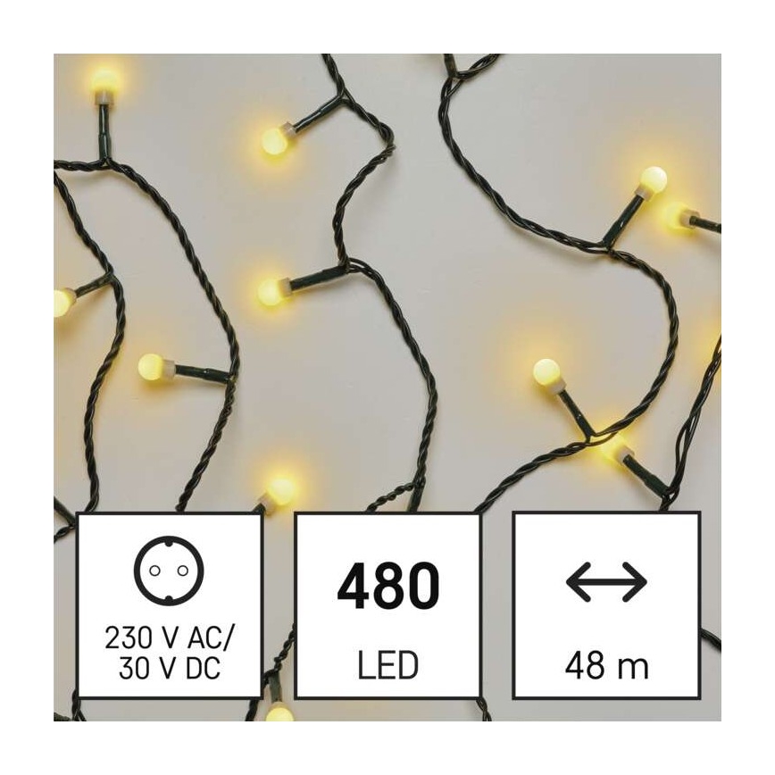 LED Zunanja božična veriga 480xLED/53m IP44 topla bela