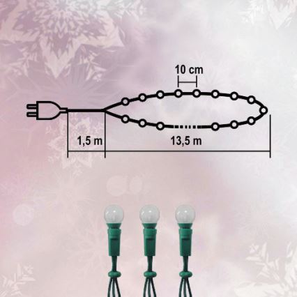 LED Zunanja božična veriga 500xLED 35m IP44 hladna bela