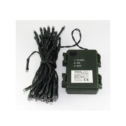 LED Zunanja božična veriga 50xLED/2 funkciji 5,4m IP44 multicolor