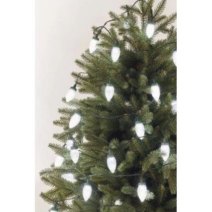 LED Zunanja božična veriga 50xLED/8 funkcij 14,8 m IP44 hladna bela