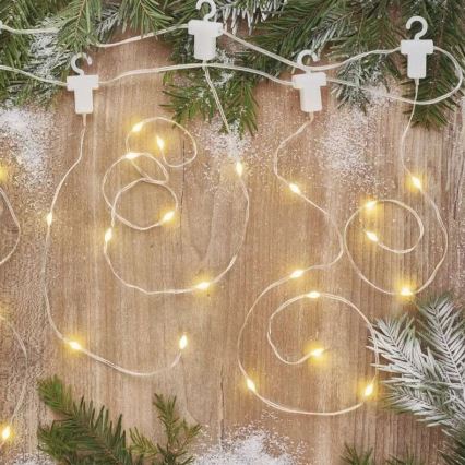 LED Zunanja božična veriga 54xLED/8 funkcij 6,7x0,7m IP44 topla bela