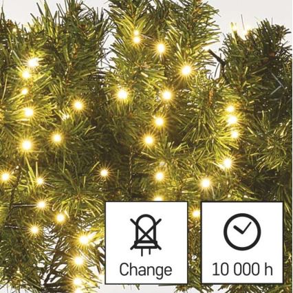 LED Zunanja božična veriga 600xLED/17m IP44 topla bela