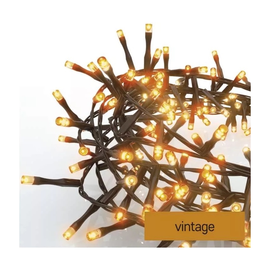 LED Zunanja božična veriga 600xLED/17m IP44 vintage