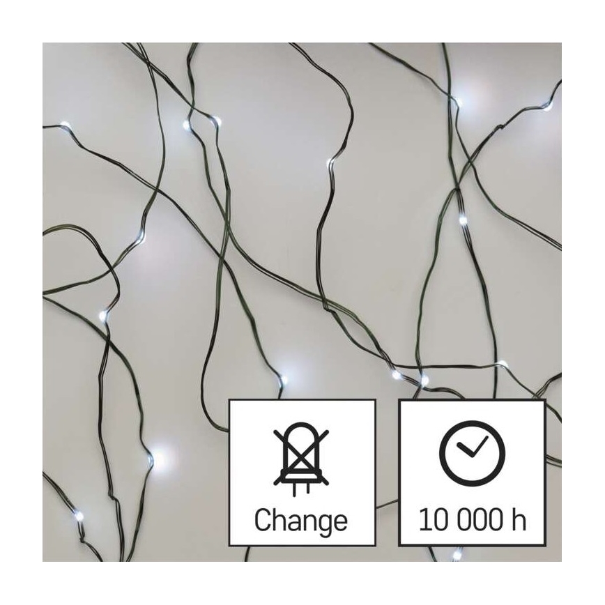 LED Zunanja božična veriga 75xLED/12,5m IP44 hladna bela
