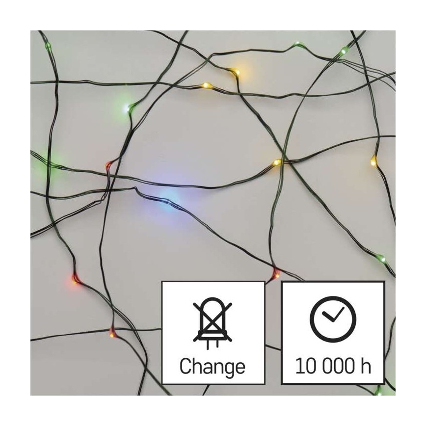 LED zunanja božična veriga 75xLED/12,5m IP44 večbarvna