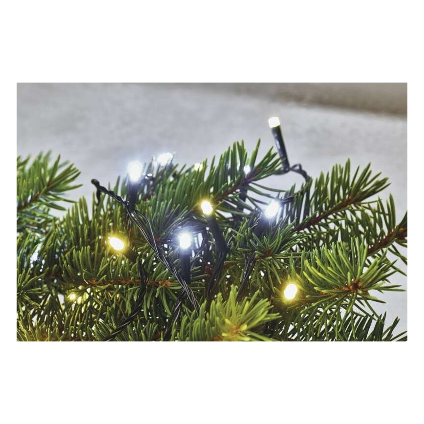 LED Zunanja božična veriga 80xLED/2 funkciji 13m IP44 topla/hladna bela