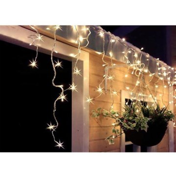 LED zunanja božična zavesa 120 LED/8 funkcij 9 m IP44 topla bela
