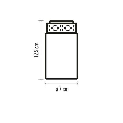 LED Zunanja dekoracija 1xLED/2xC IP44 rdeča