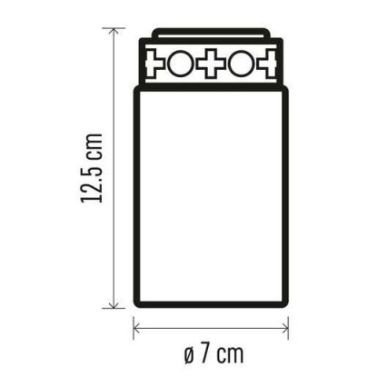 LED Zunanja dekoracija 1xLED/2xC IP44 rdeča