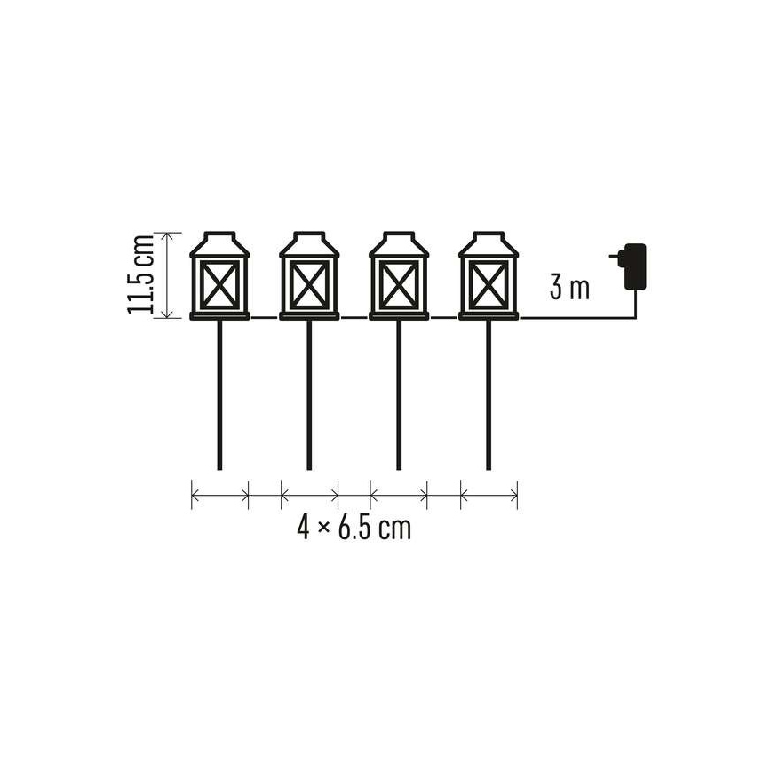 LED Zunanja dekoracija 4xLED/5W/230V IP44