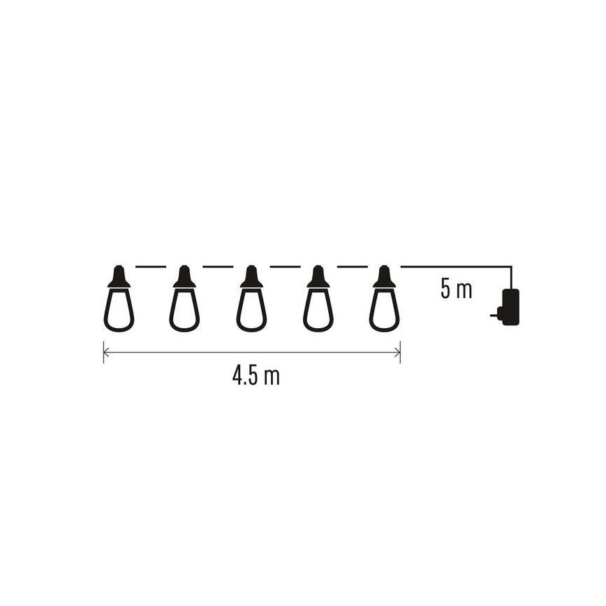 LED Zunanja dekorativna veriga 100xLED/9,5m IP44