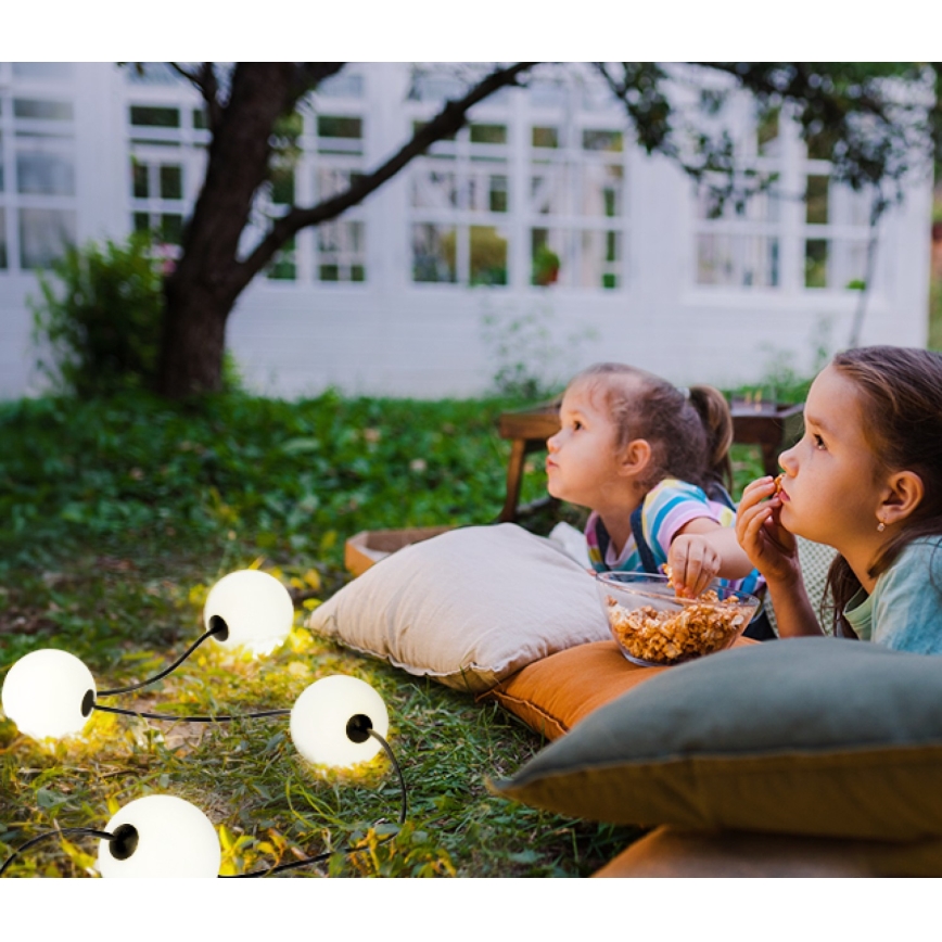 LED Zunanja dekorativna veriga 10xLED/0,8W/230V IP67 2500K 7,7 m