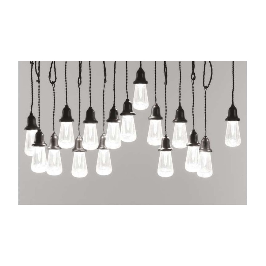 LED Zunanja dekorativna veriga 16xLED 8,6m IP44 hladna bela