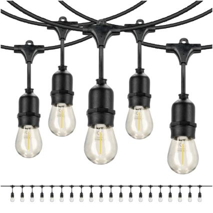 LED Zunanja dekorativna veriga BAJA ST64 20xE27/1W/230V 20,9m IP44 topla bela
