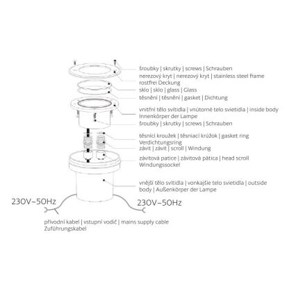 LED Zunanja dovozna svetilka ROAD LED/0,5W/230V IP67 3000K