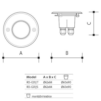 LED Zunanja dovozna svetilka ROAD LED/0,5W/230V IP67 3000K