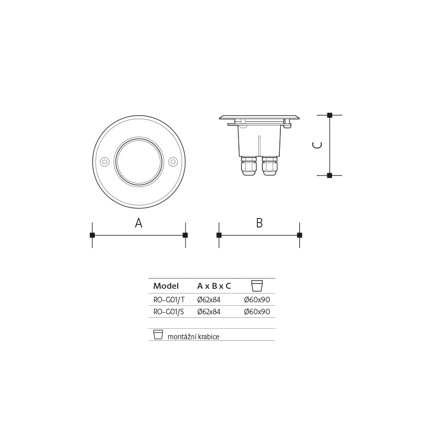 LED Zunanja dovozna svetilka ROAD LED/0,5W/230V IP67 3000K