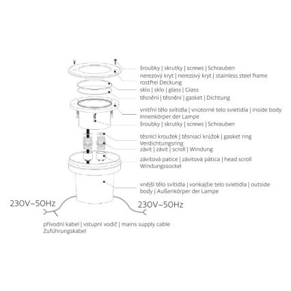 LED Zunanja dovozna svetilka ROAD LED/0,5W/230V IP67 6000K