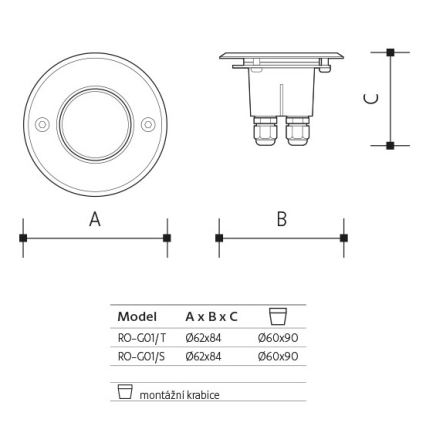 LED Zunanja dovozna svetilka ROAD LED/0,5W/230V IP67 6000K