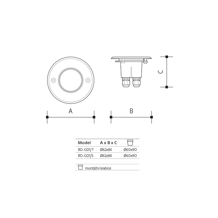 LED Zunanja dovozna svetilka ROAD LED/0,5W/230V IP67 6000K