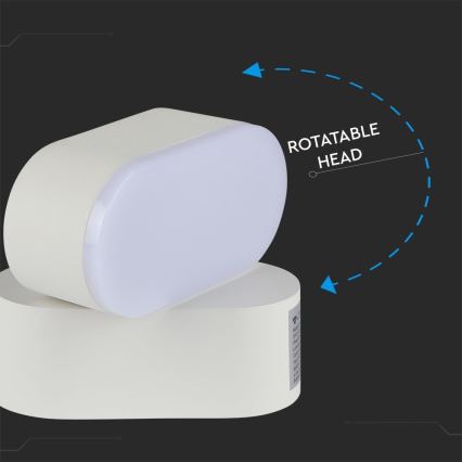 LED Zunanja fleksibilna stenska svetilka LED/5W/230V 4000K IP65 bela