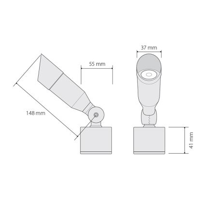 LED Zunanja razsvetljava OKO 1xLED/1W/350mA IP54