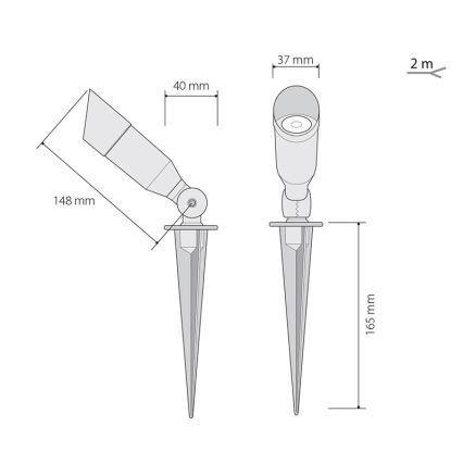 LED zunanja razsvetljava 1xLED/1W/350mA IP54