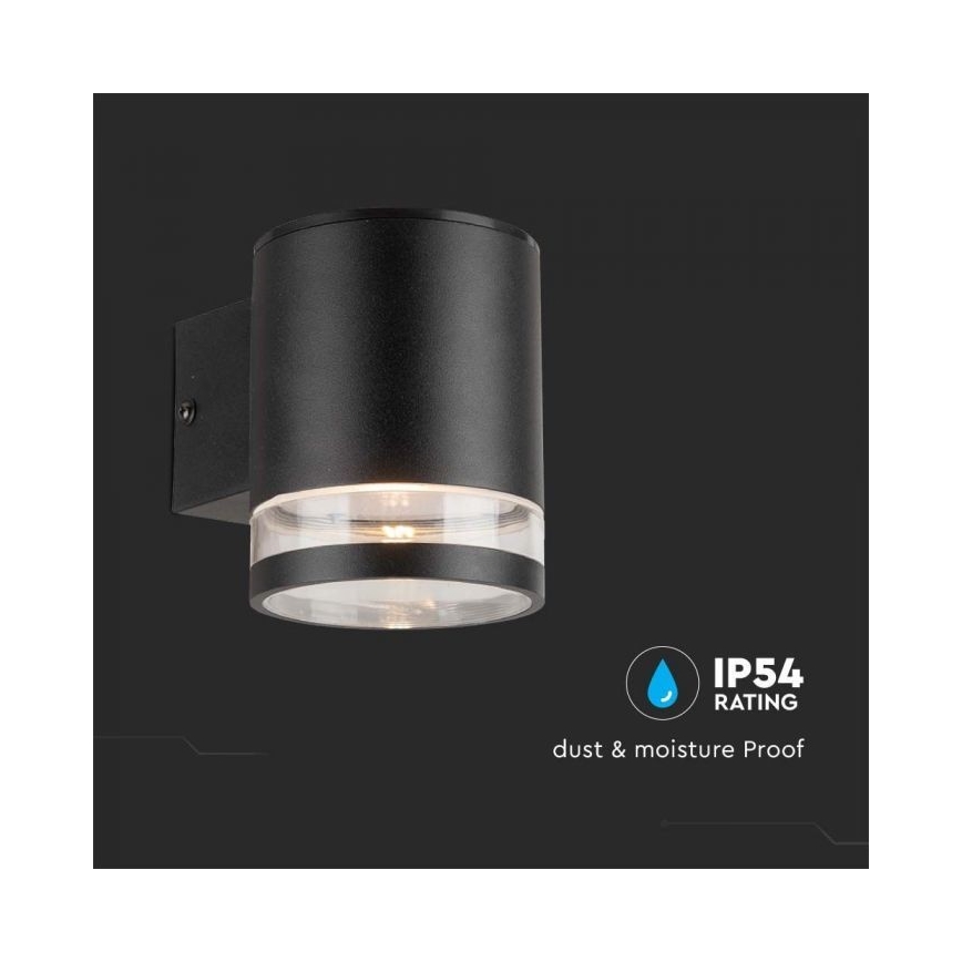 LED Zunanja solarna stenska svetilka LED/1W/3,7V 3000K IP54 črna