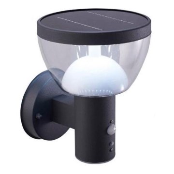 LED Zunanja solarna stenska svetilka s senzorjem LARIX LED/3W/3,7V 2200 mAh IP44