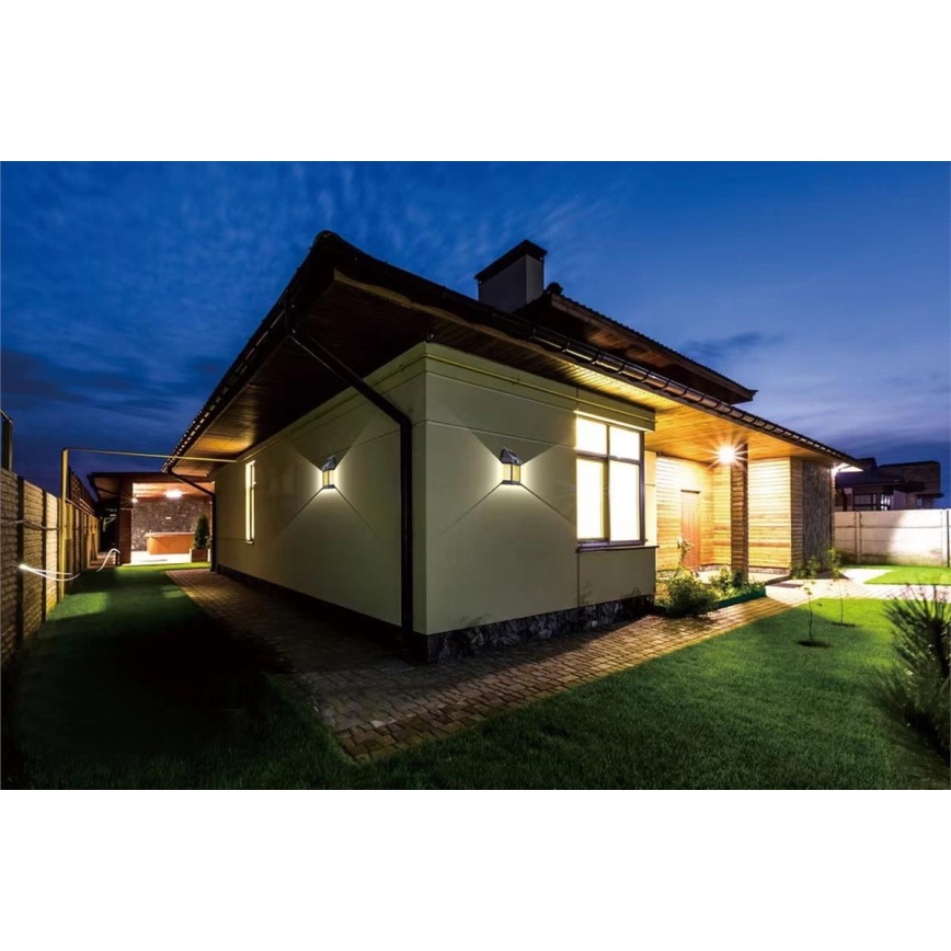 LED Zunanja solarna stenska svetilka s senzorjem LED/1W/230V 1200 mAh IP65