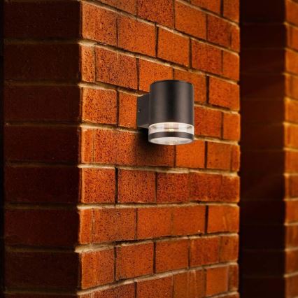 LED Zunanja solarna stenska svetilka s senzorjem LED/1W/3,7V 3000K IP54 črna