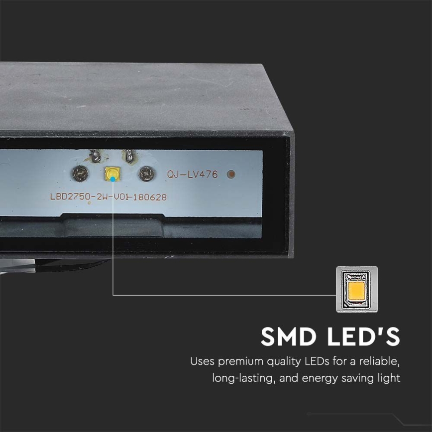 LED Zunanja stenska luč LED/4W/230V 3000K IP65 črna