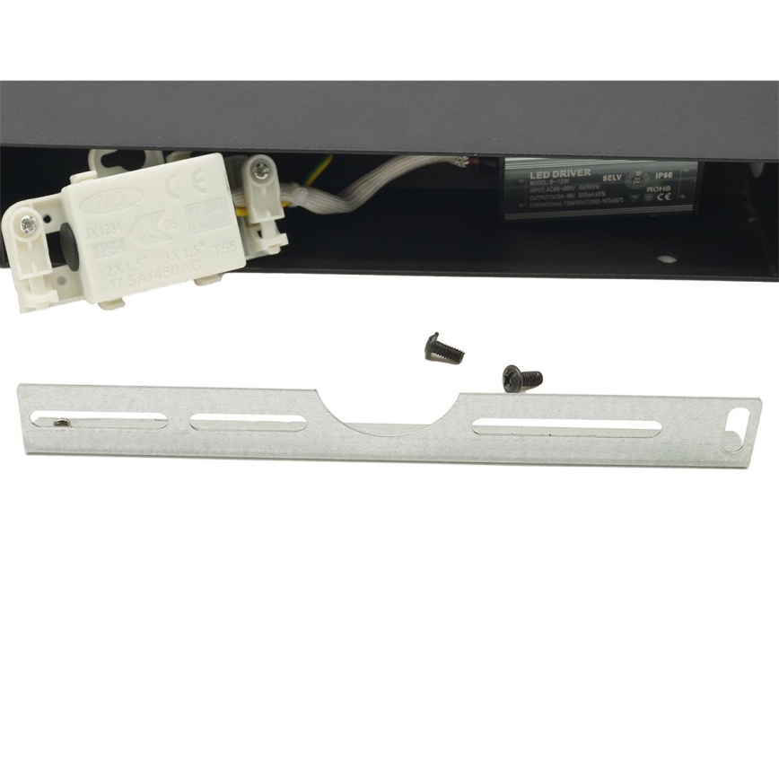 LED Nastavljiv zunanja stenska svetilka 2xLED/16W/230V IP54 90 cm črna