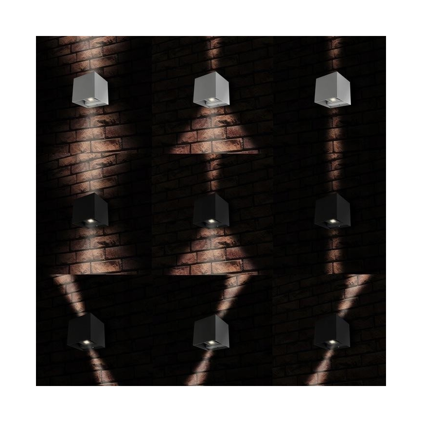 LED Zunanja stenska svetilka 2xLED/3W/230V IP54 antracit