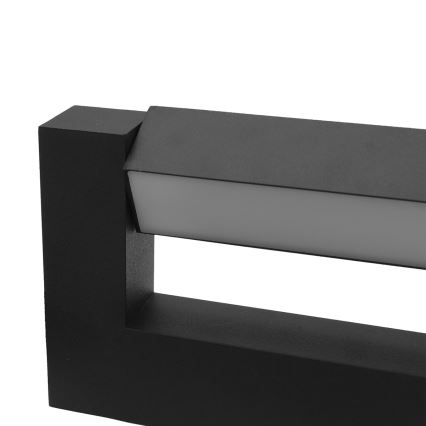 LED Nastavljiv zunanja stenska svetilka 2xLED/4W/230V IP54 30 cm črna
