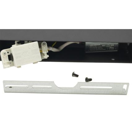 LED Nastavljiv zunanja stenska svetilka 2xLED/4W/230V IP54 30 cm črna