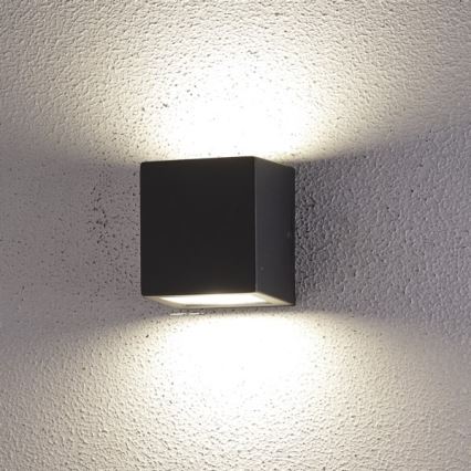 LED Zunanja stenska svetilka 2xLED/5W/230V 4000K IP54 črna
