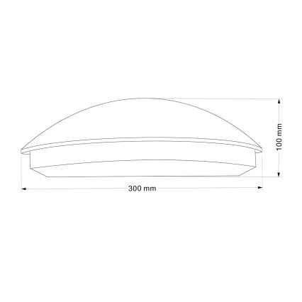 LED zunanja stenska svetilka ALABAMA LED/12W/230V IP54 črna