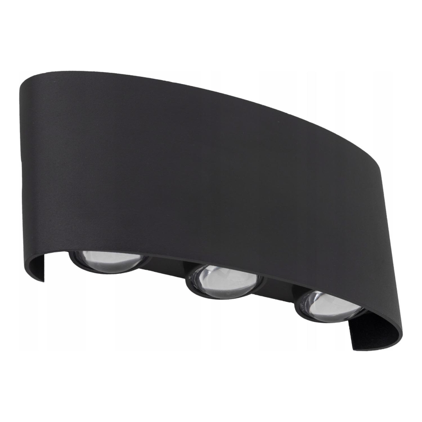 LED Zunanja stenska svetilka ARROW 6xLED/1W/230V IP54 črna
